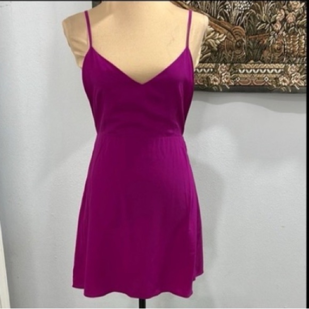 Purple Mini Backless Dress. S